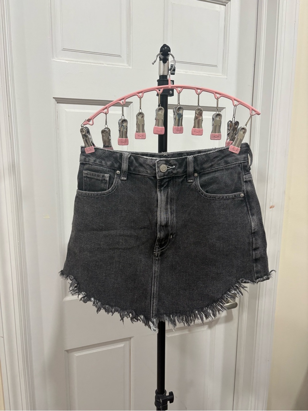 Pacsun Dark Gray Denim Mini Skirt
